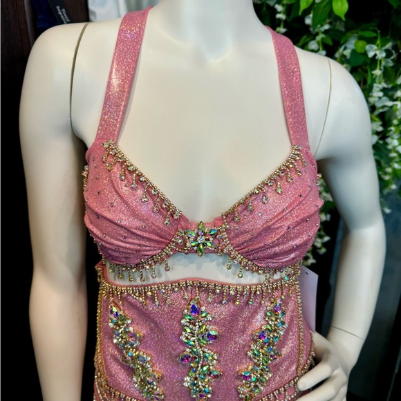 Coral pink diamond bikini bra - Picture 3 of 8